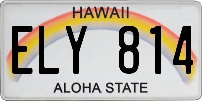 HI license plate ELY814