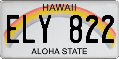 HI license plate ELY822