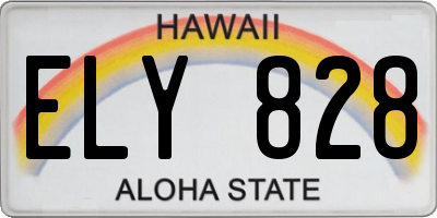 HI license plate ELY828