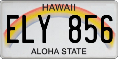 HI license plate ELY856