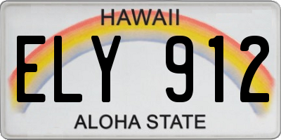 HI license plate ELY912