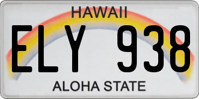 HI license plate ELY938