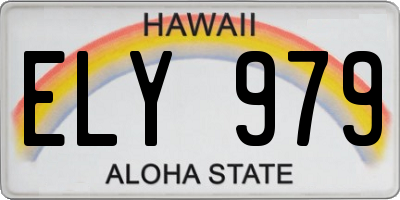 HI license plate ELY979