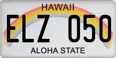 HI license plate ELZ050