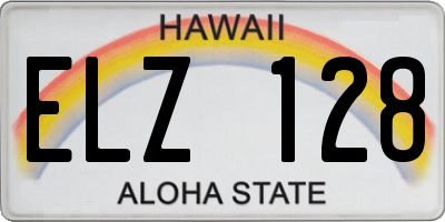 HI license plate ELZ128