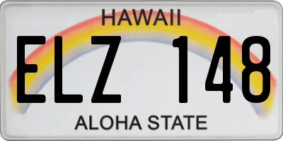 HI license plate ELZ148