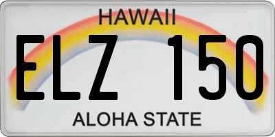 HI license plate ELZ150