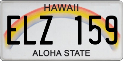 HI license plate ELZ159