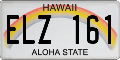 HI license plate ELZ161