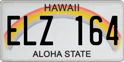 HI license plate ELZ164