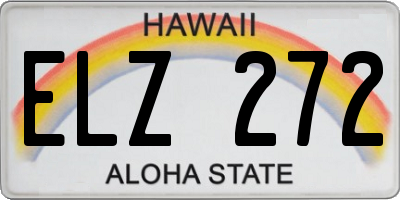 HI license plate ELZ272