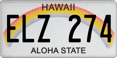 HI license plate ELZ274
