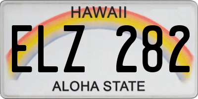HI license plate ELZ282