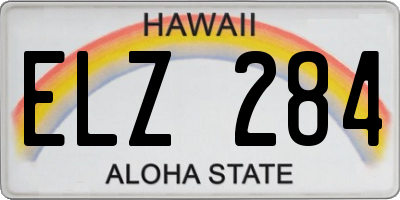 HI license plate ELZ284