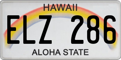 HI license plate ELZ286