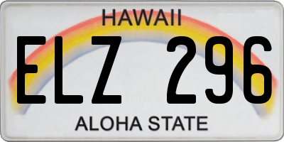 HI license plate ELZ296