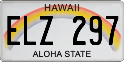 HI license plate ELZ297