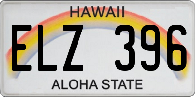 HI license plate ELZ396