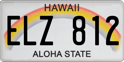 HI license plate ELZ812
