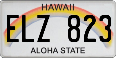 HI license plate ELZ823