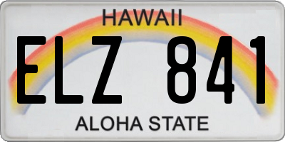 HI license plate ELZ841