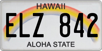 HI license plate ELZ842