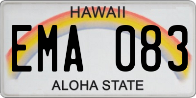 HI license plate EMA083