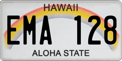 HI license plate EMA128