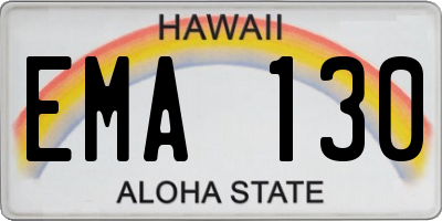 HI license plate EMA130