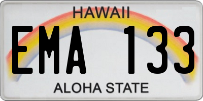 HI license plate EMA133