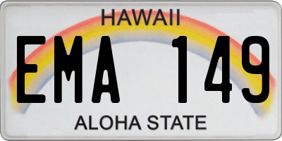 HI license plate EMA149