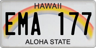 HI license plate EMA177