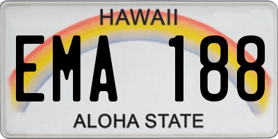 HI license plate EMA188