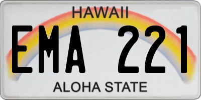 HI license plate EMA221