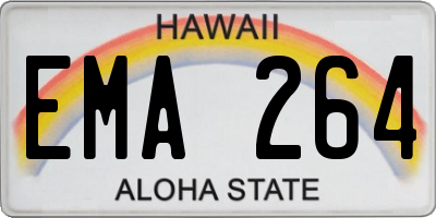 HI license plate EMA264