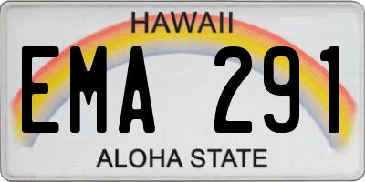 HI license plate EMA291