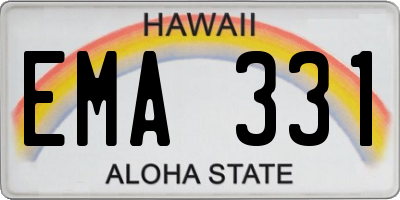 HI license plate EMA331