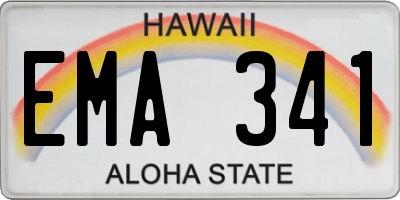 HI license plate EMA341