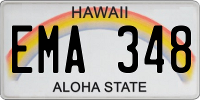 HI license plate EMA348