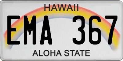 HI license plate EMA367