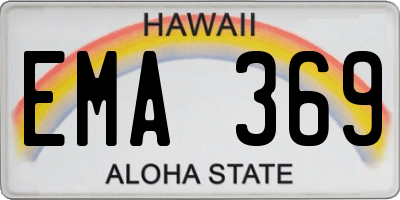 HI license plate EMA369