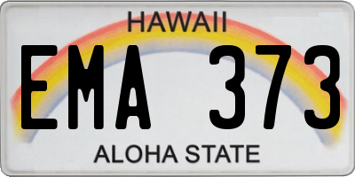 HI license plate EMA373