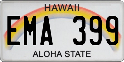 HI license plate EMA399