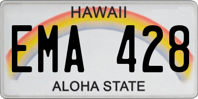 HI license plate EMA428