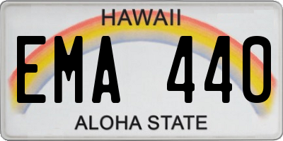 HI license plate EMA440