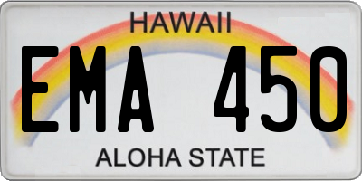 HI license plate EMA450