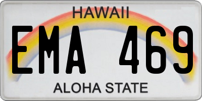 HI license plate EMA469