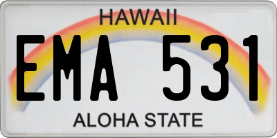 HI license plate EMA531