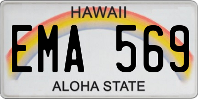 HI license plate EMA569