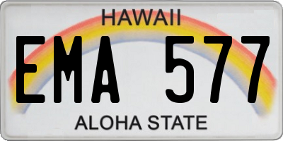 HI license plate EMA577